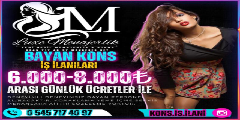İzmir Kons menajeri iş ilanları 0545 717 40 97